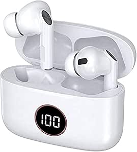 Auriculares Bluetooth Air Pro con Pantalla LCD, Control Táctil y Llamadas Manos Libres - Compatibles con iPhone y Android
