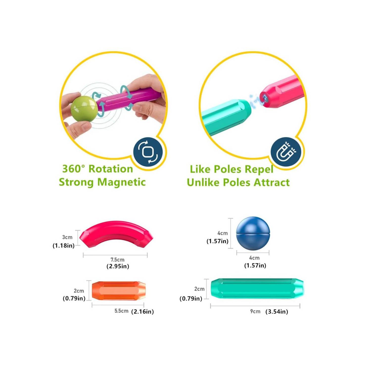 Bloques de Construcción Magnéticos para Niños - Set de 42 Piezas Educativas